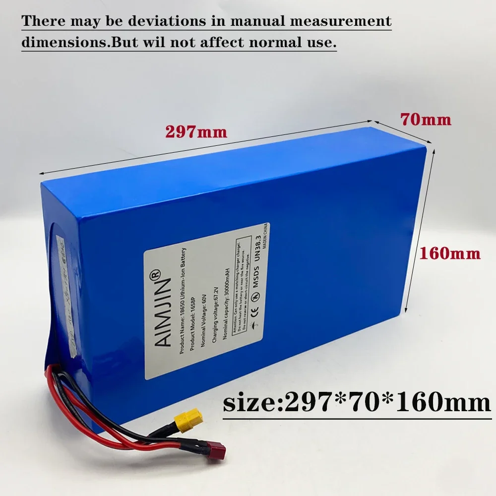 بطارية ليثيوم جديدة تمامًا بقد - مراجعة 60V 30Ah Electric Scooter Battery وسعره